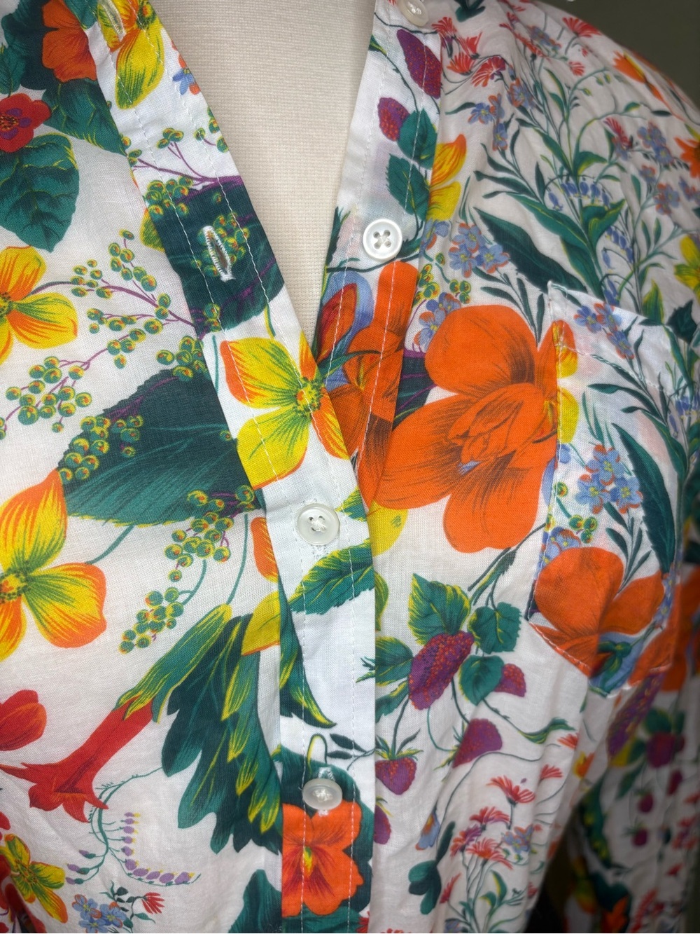 J. Crew Floral Button-Down Shirt - Picture 4 of 9